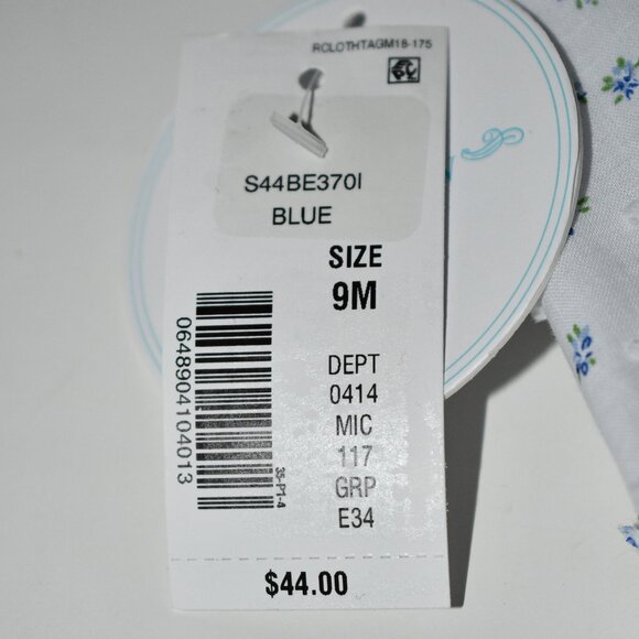 Edgehill Collection 1 Piece Smocked Outfit Size: 9 MOS #S44BE3701 NWT - Picture 3 of 3